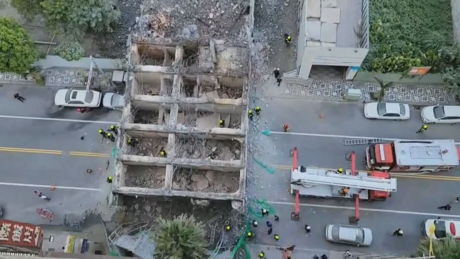 花蓮酒店拆除中倒塌無人傷亡