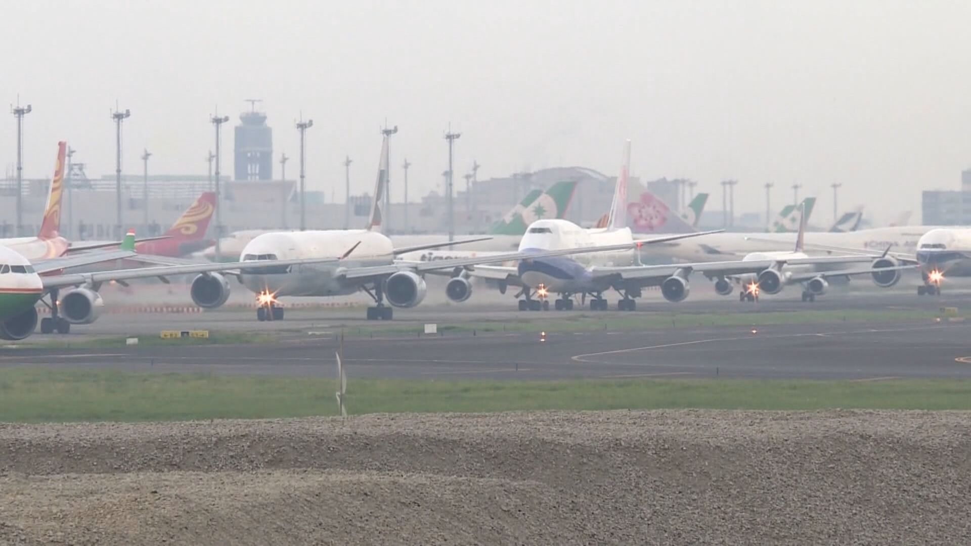 台指大陸周日上午管制飛航將影響約33個航班