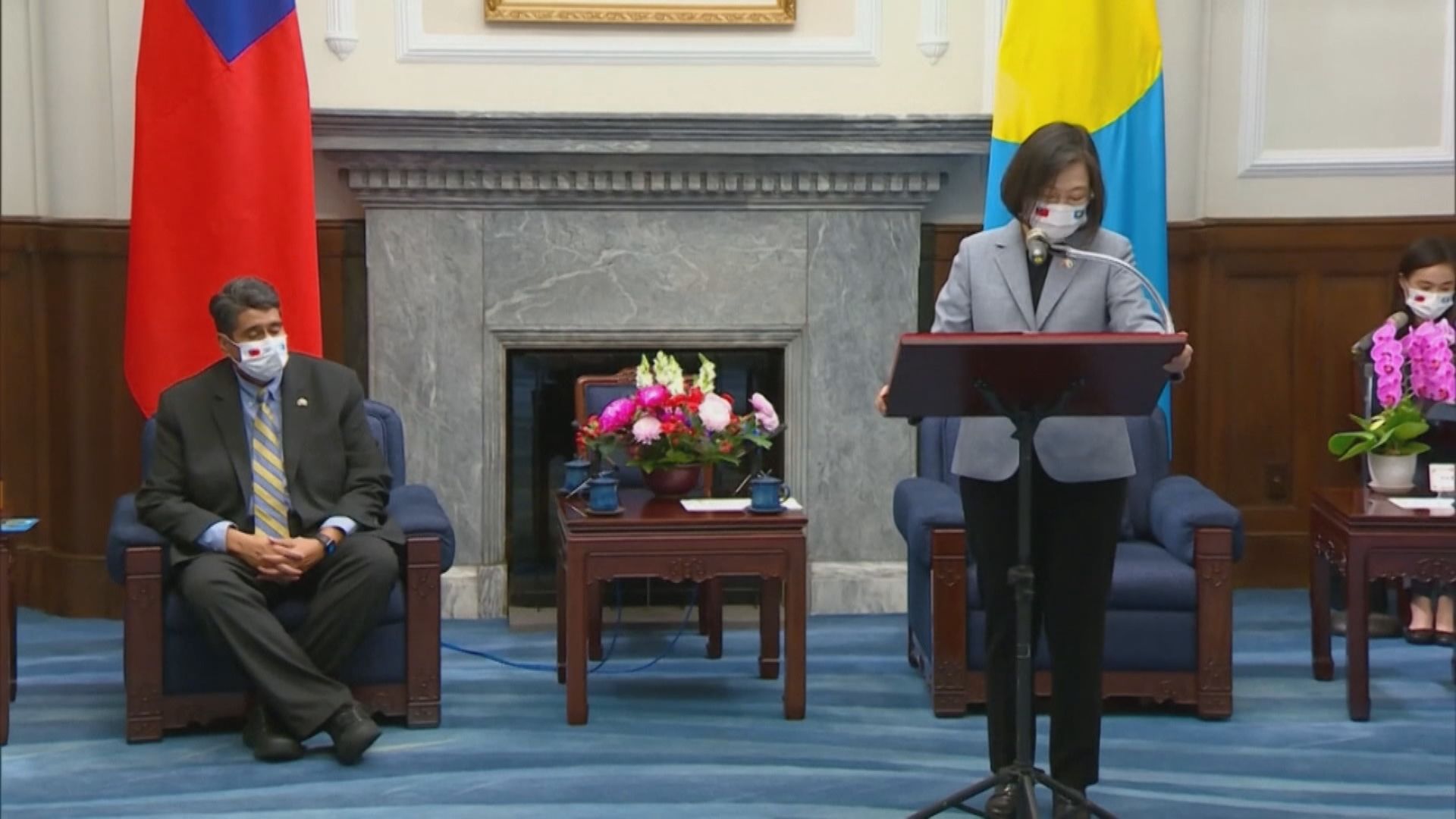 蔡英文會見帕勞總統惠普斯　指疫情後安全旅遊模式是可行