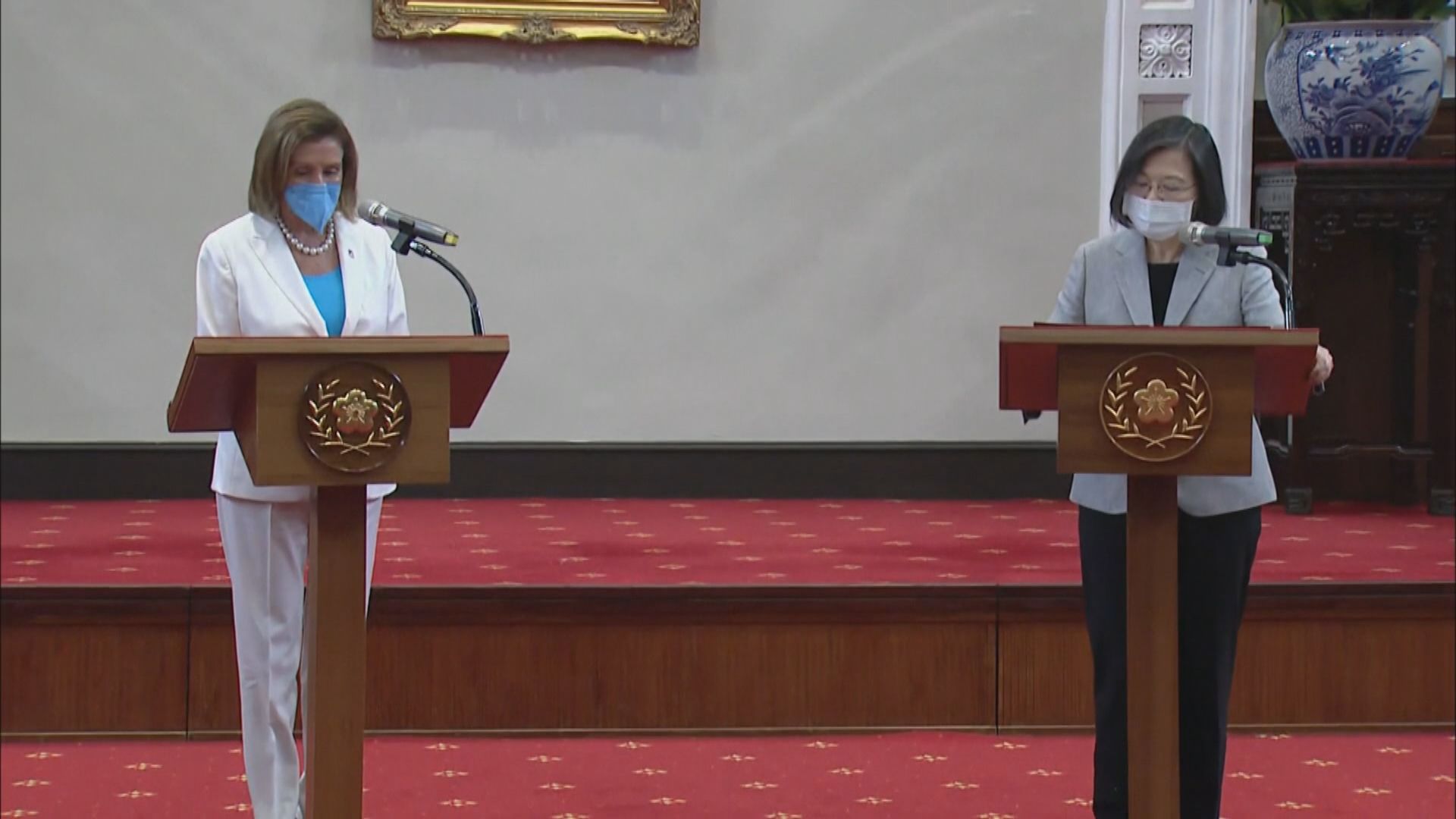 佩洛西訪問台灣與蔡英文會面