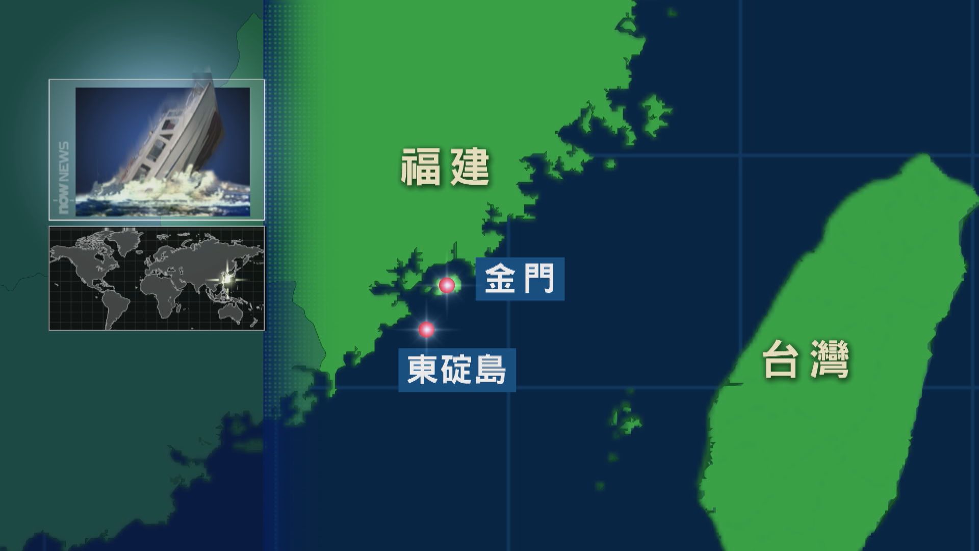 大陸漁船在金門附近海域沉沒 兩人死亡
