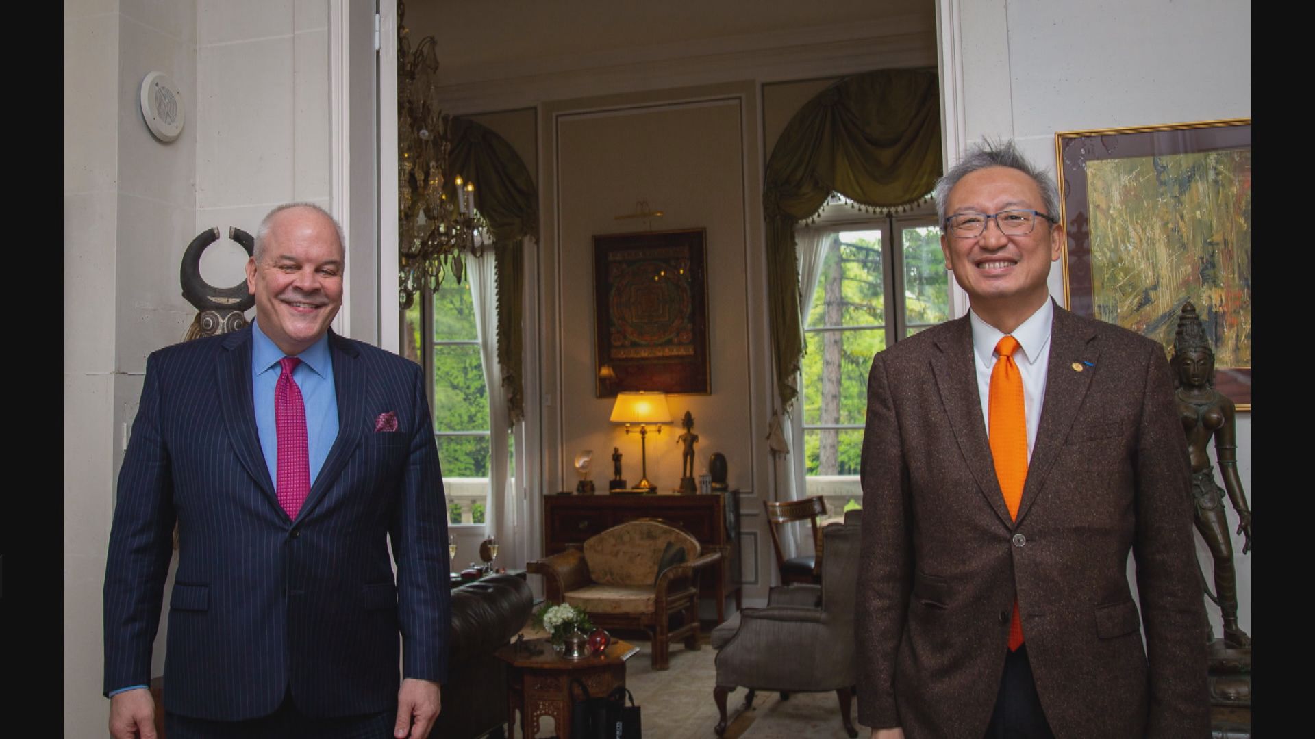 台灣駐法國代表應邀到訪美國駐法國大使館