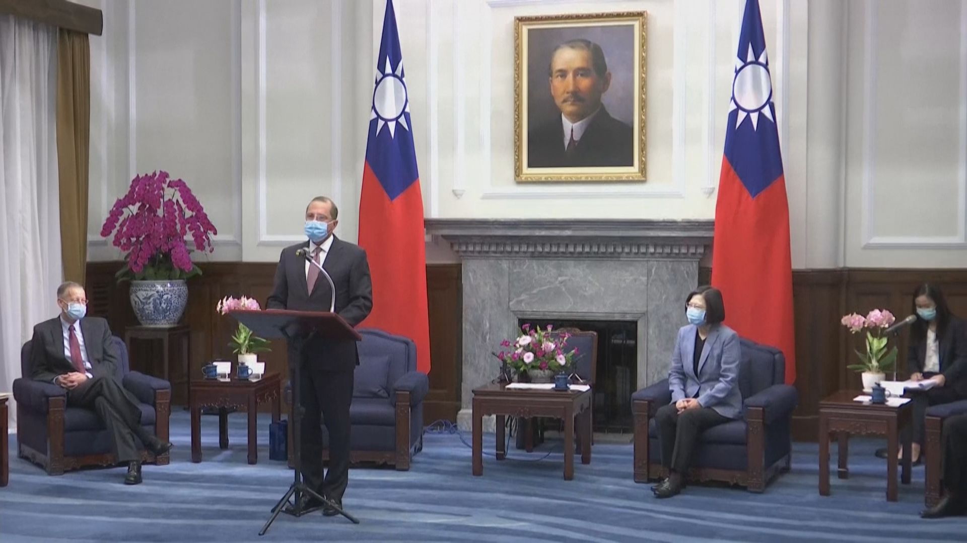 美國衞生及公共服務部長阿扎晤蔡英文