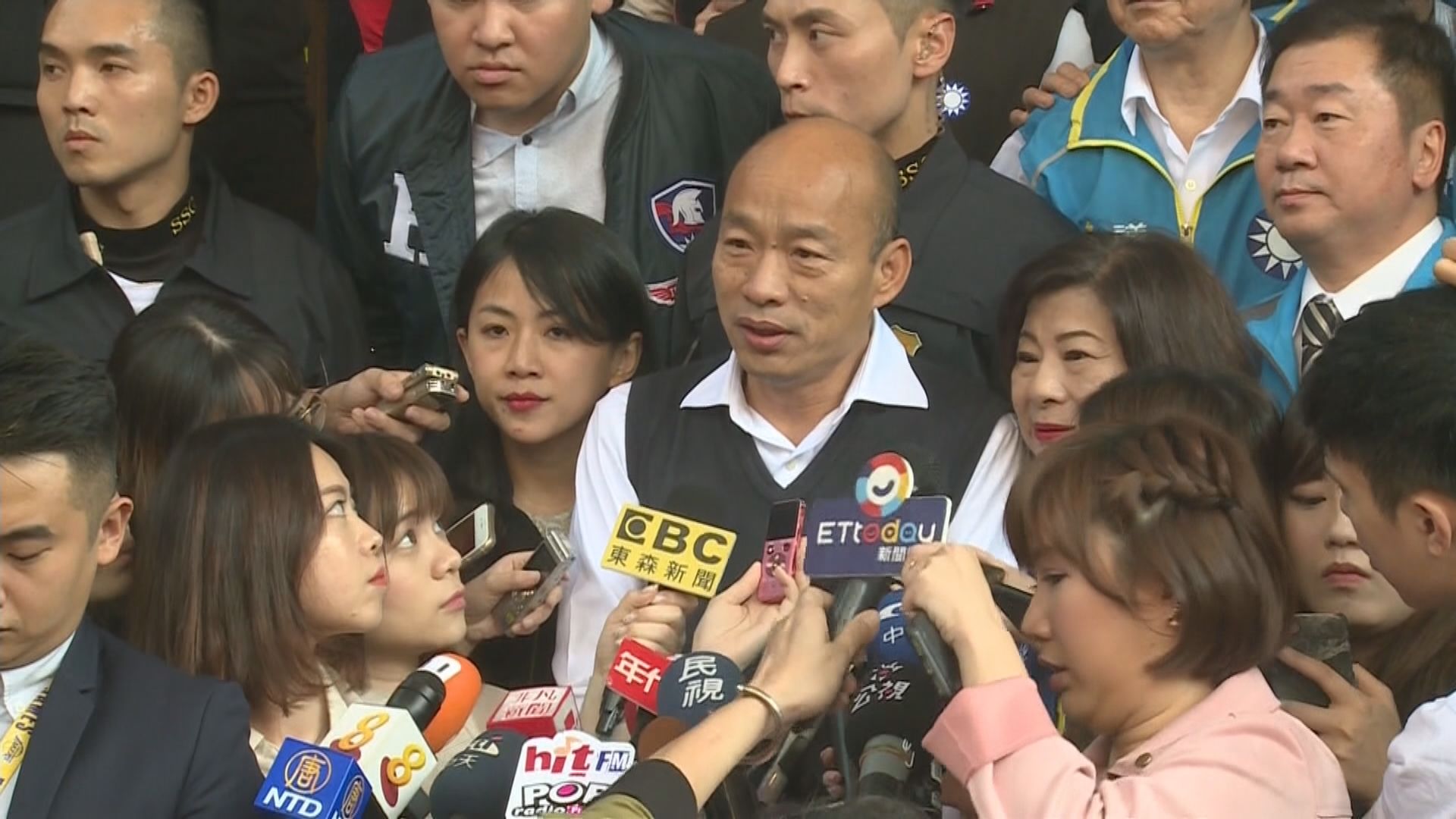 韓國瑜到基隆替國民黨立委候選人拉票