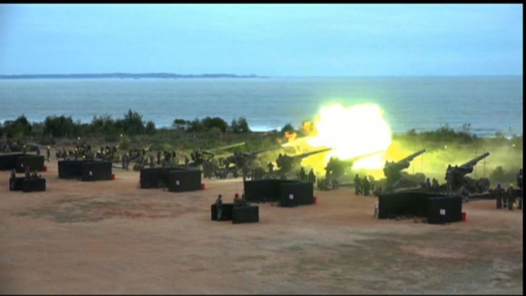 台灣軍方於解放軍軍演前實彈演習