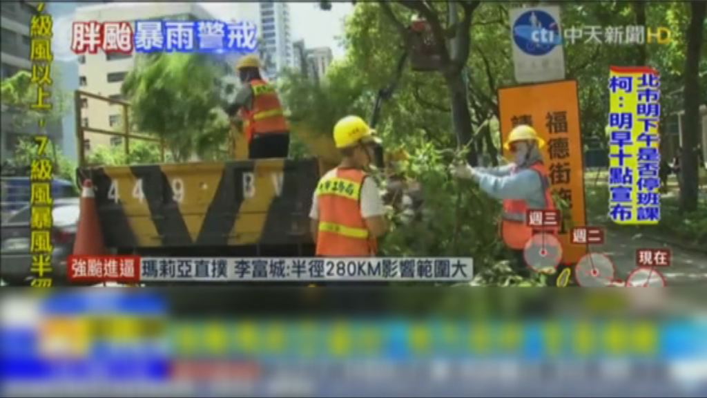 瑪莉亞暴風圈料覆蓋台灣三分二地區