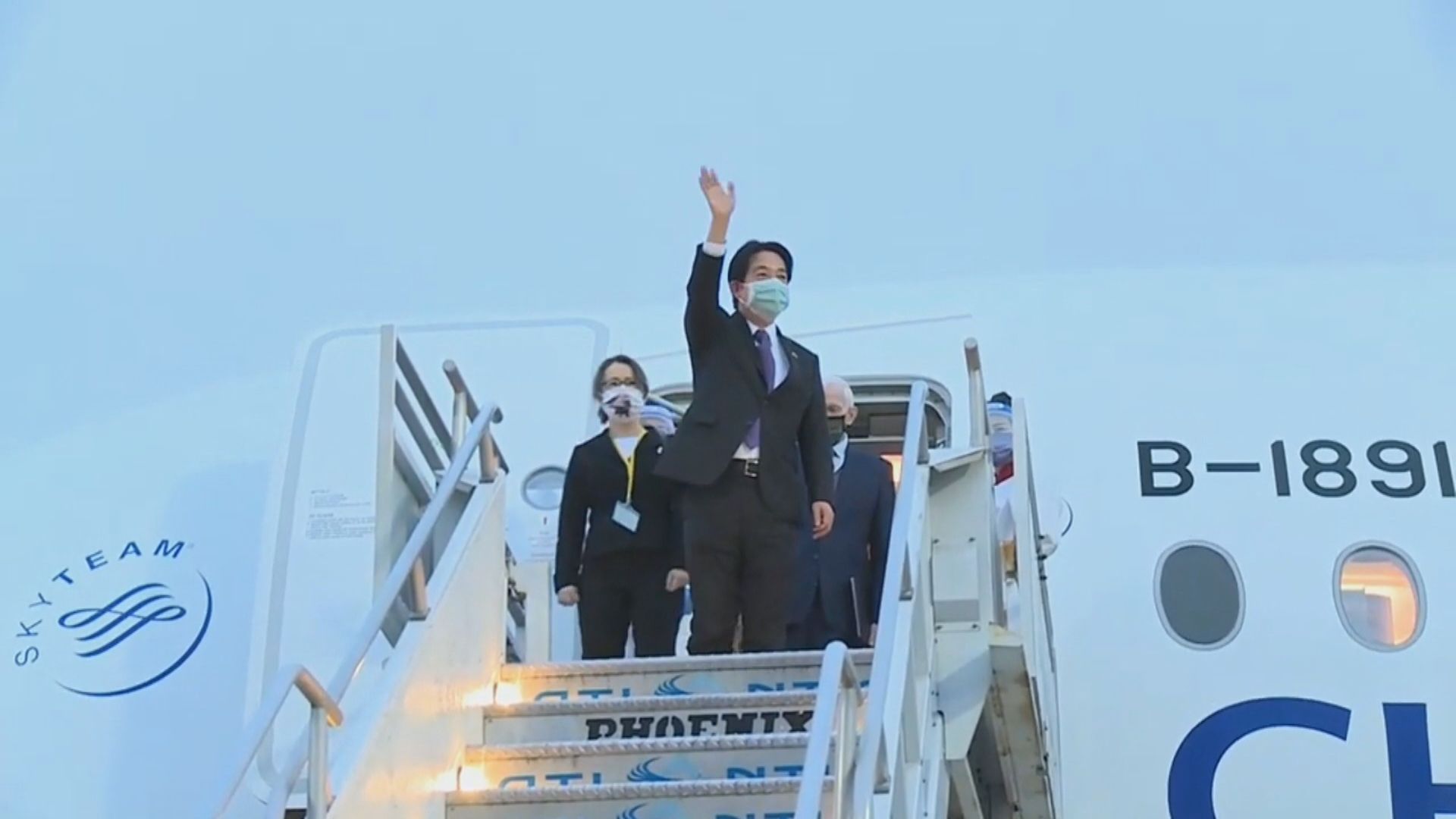 賴清德抵達美國洛杉磯作過境停留