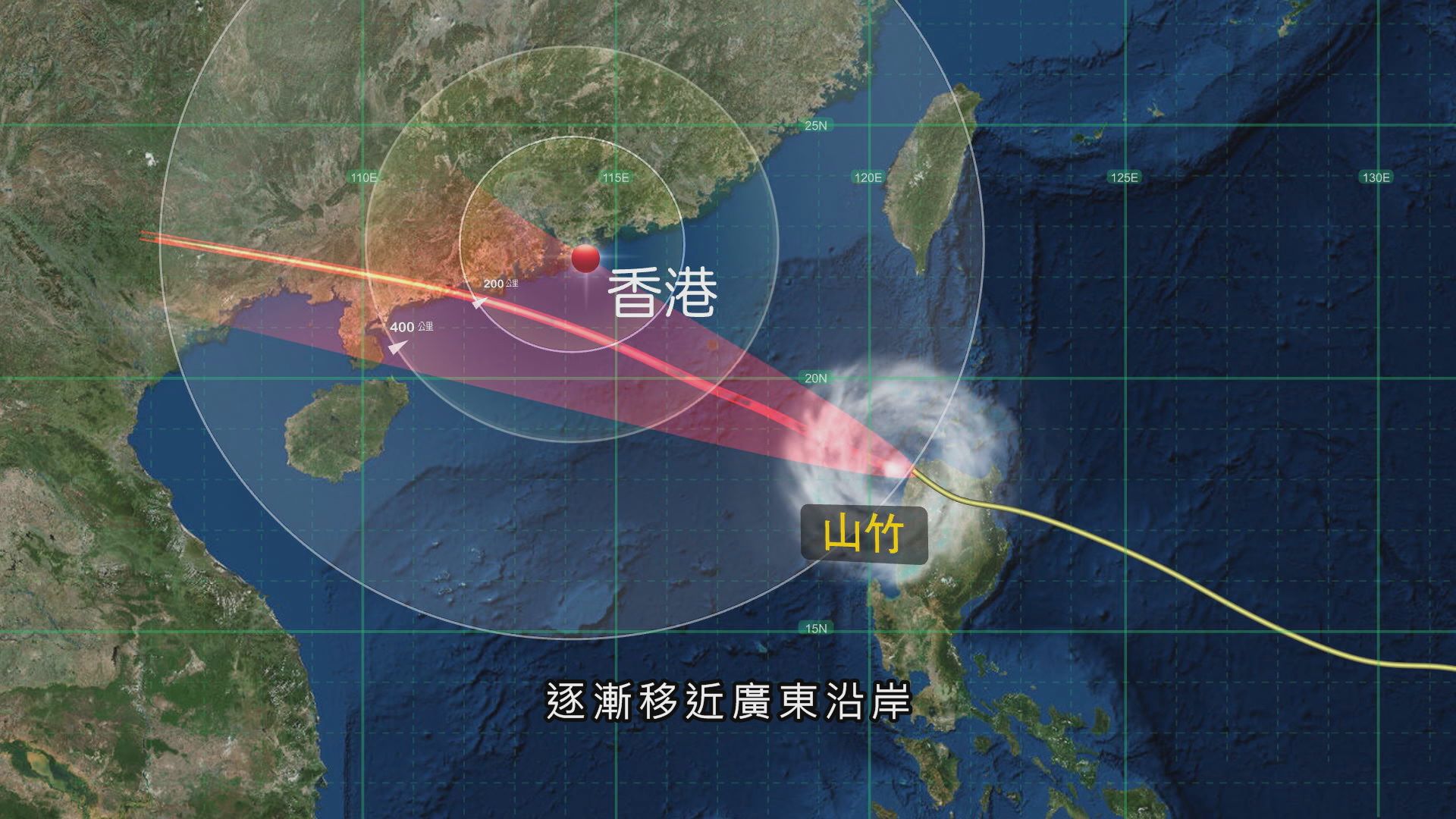 天文台：山竹維持超強颱風強度
