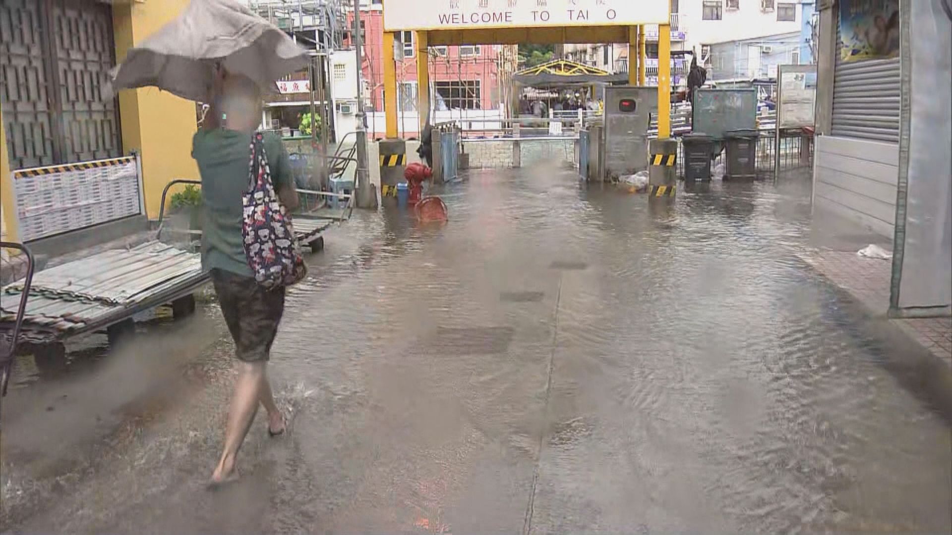 【海高斯襲港】大澳海水倒灌致輕微水浸