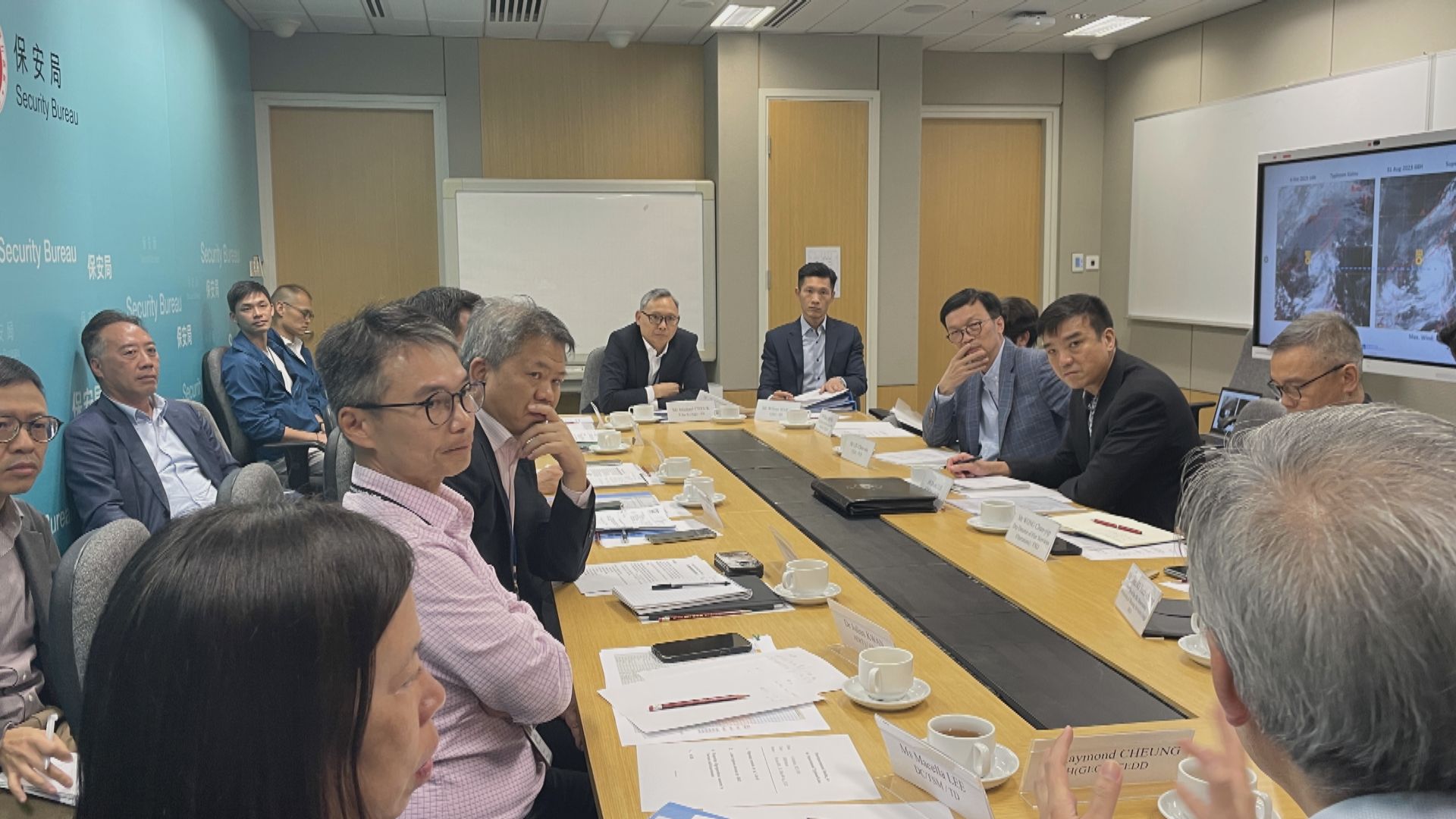 保安局主持跨部門會議 應對颱風小犬