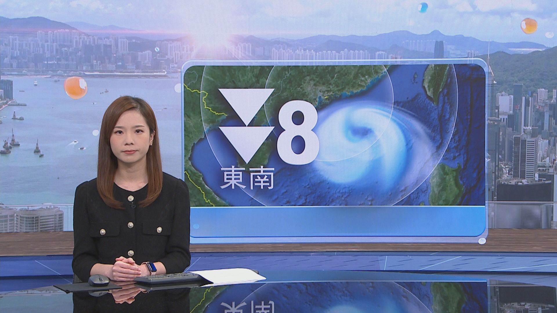 天文台改發八號東南信號 料八號信號至少維持至中午12時