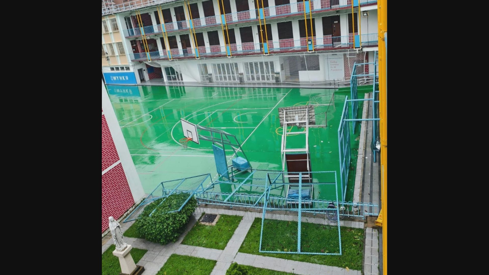 樺加沙襲港｜幼稚園下午班及日校復課　香港華仁書院等多間校舍損壞停課清理