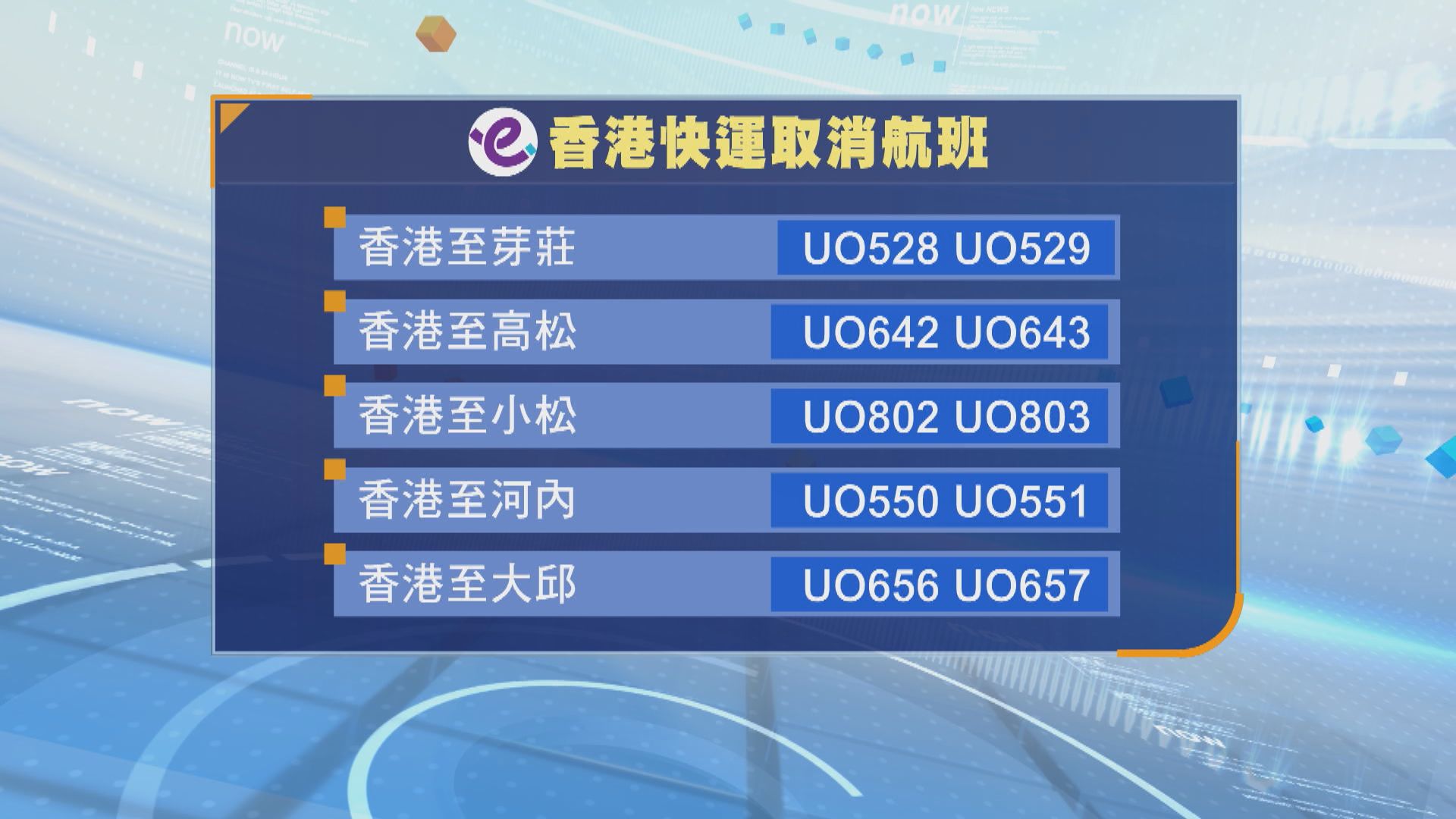 塔巴逼近　多間航空公司取消往返香港的航班