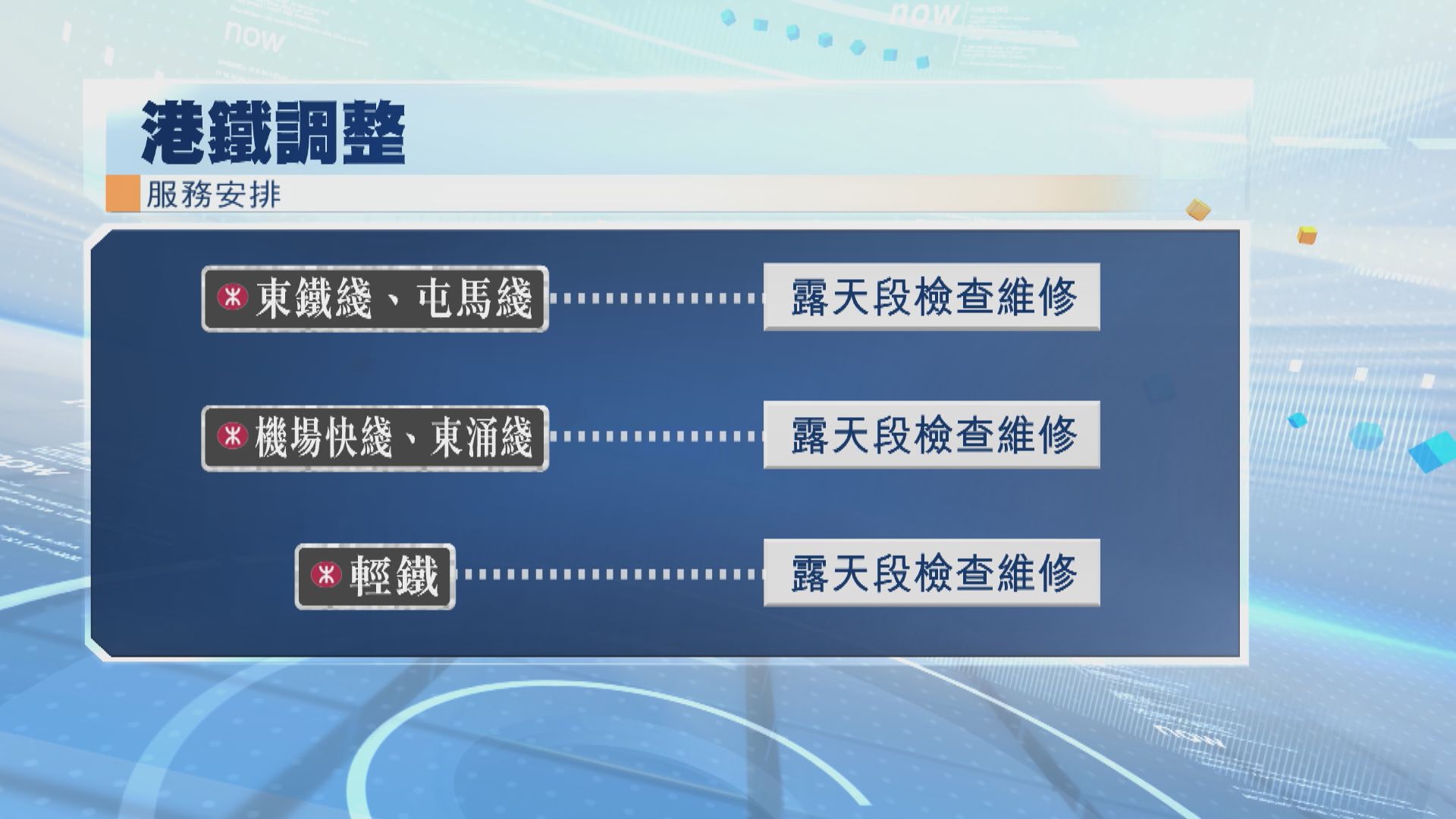 樺加沙襲港｜港鐵荃灣綫全綫恢復服務