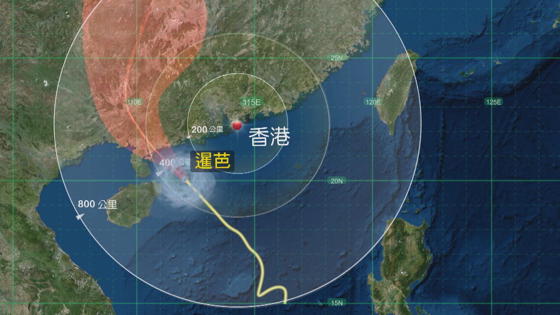 暹芭採較偏東路徑　八號烈風或暴風信號料中午前維持