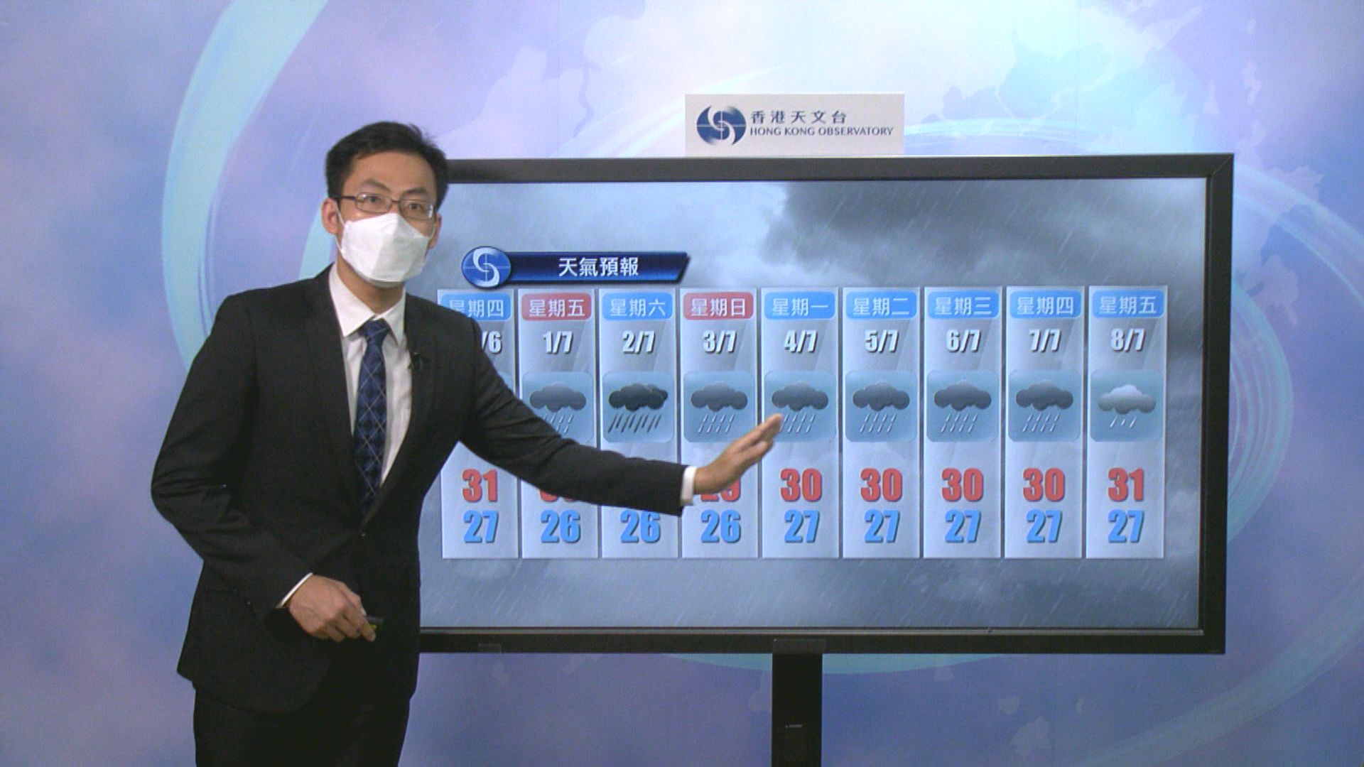 天文台午夜前考慮發出一號戒備信號