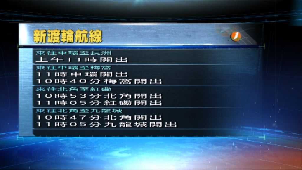 新渡輪航線陸續暫停服務
