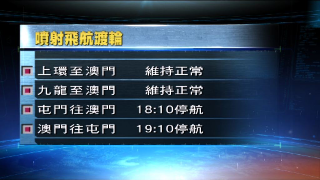 部分往澳門和內地渡輪陸續停航