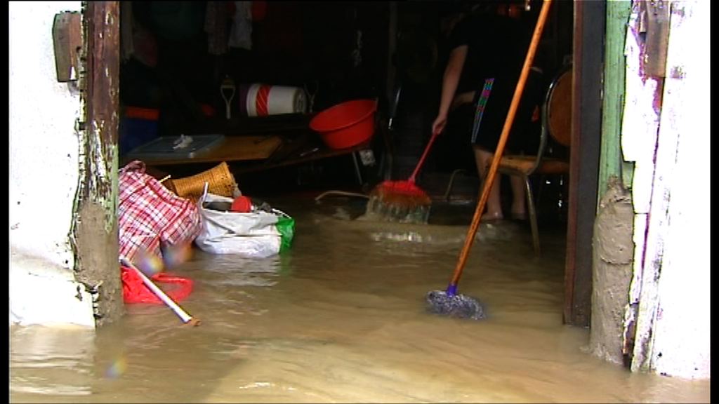 天鴿襲港　沙田流浮山大澳水浸嚴重