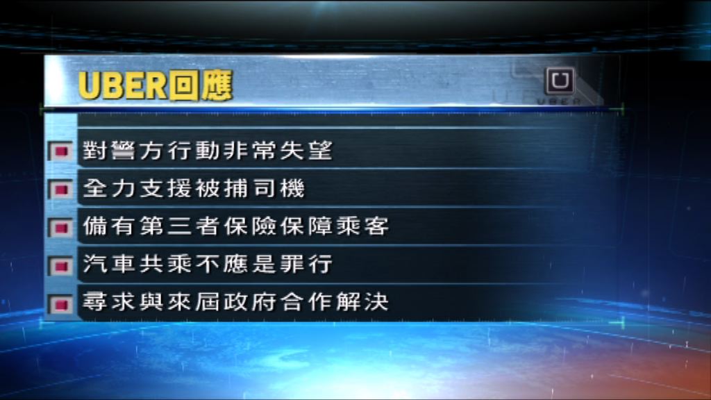UBER指已購買符合相關法例的保險