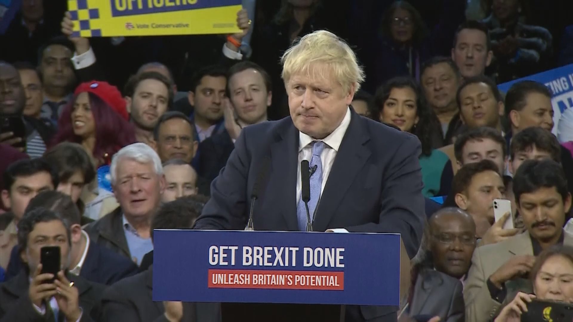 英國大選投票前　各黨作最後拉票