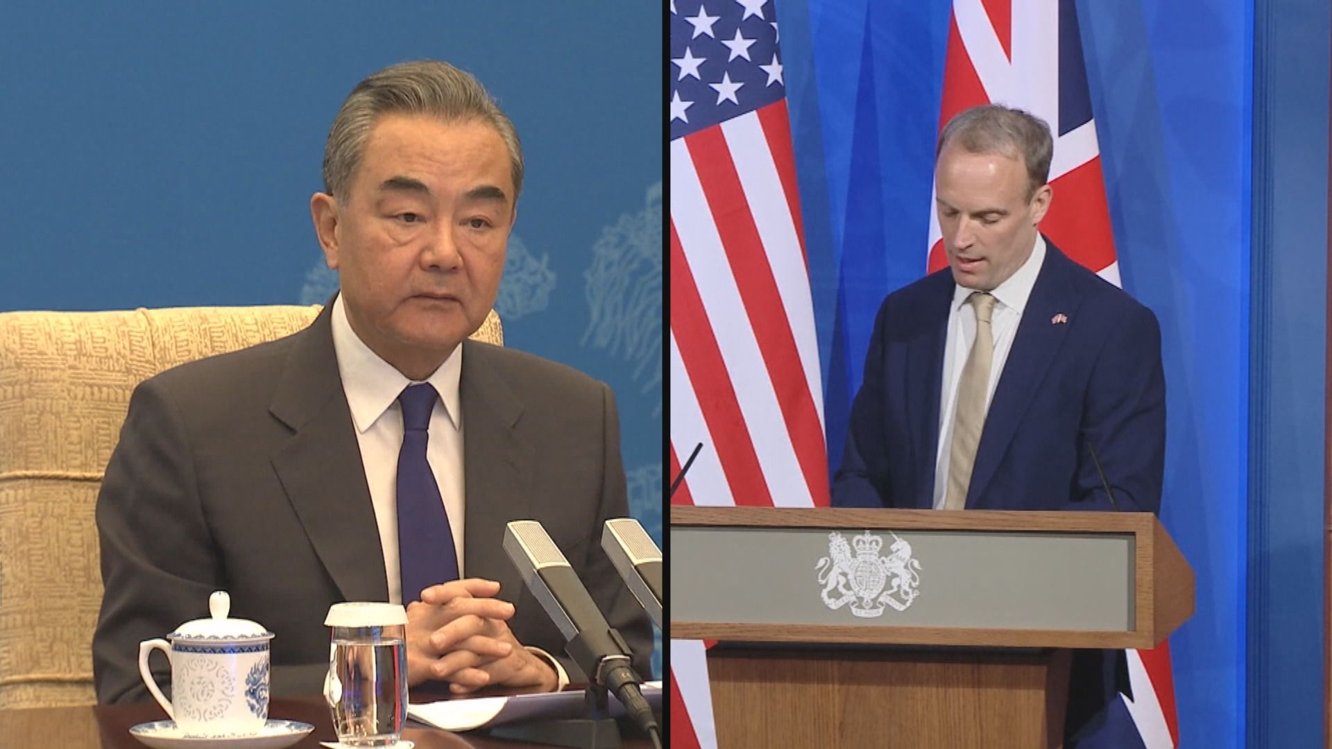 中英外長通電話　討論香港及新疆問題