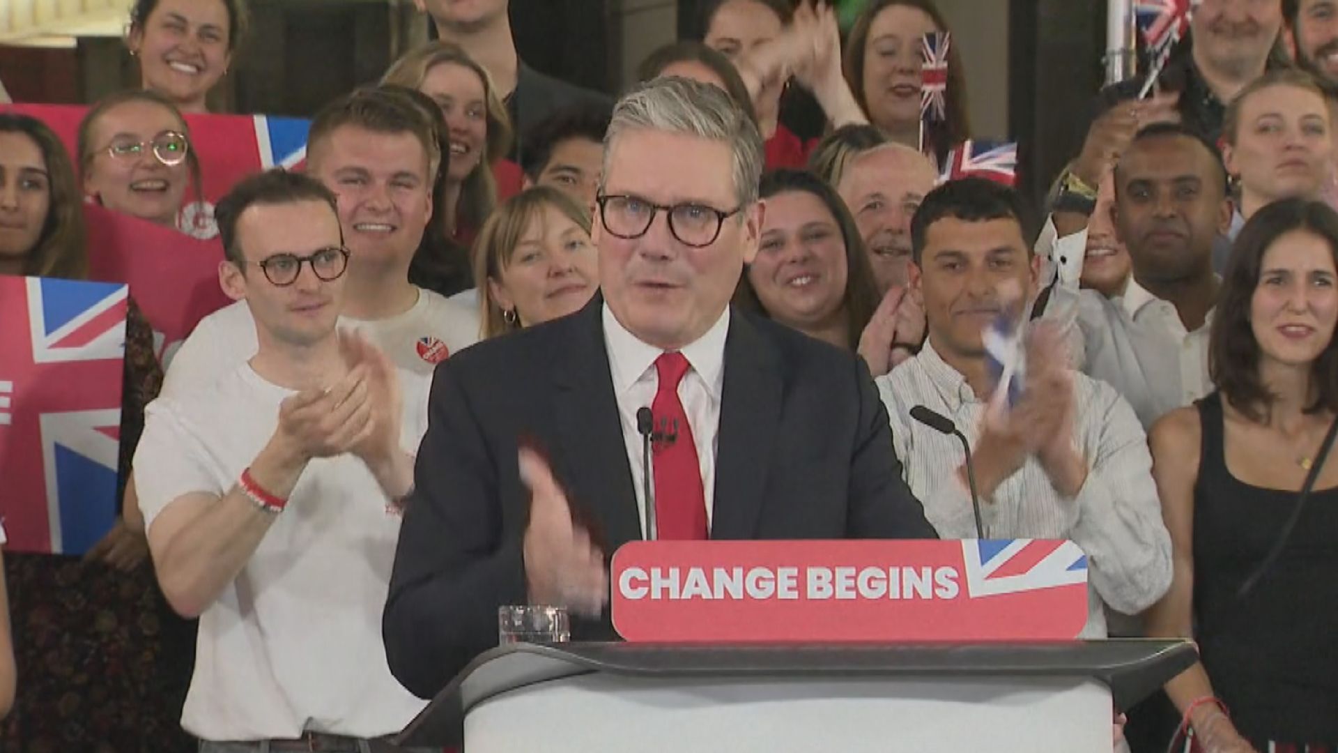 英國工黨黨魁施紀賢宣布勝出大選