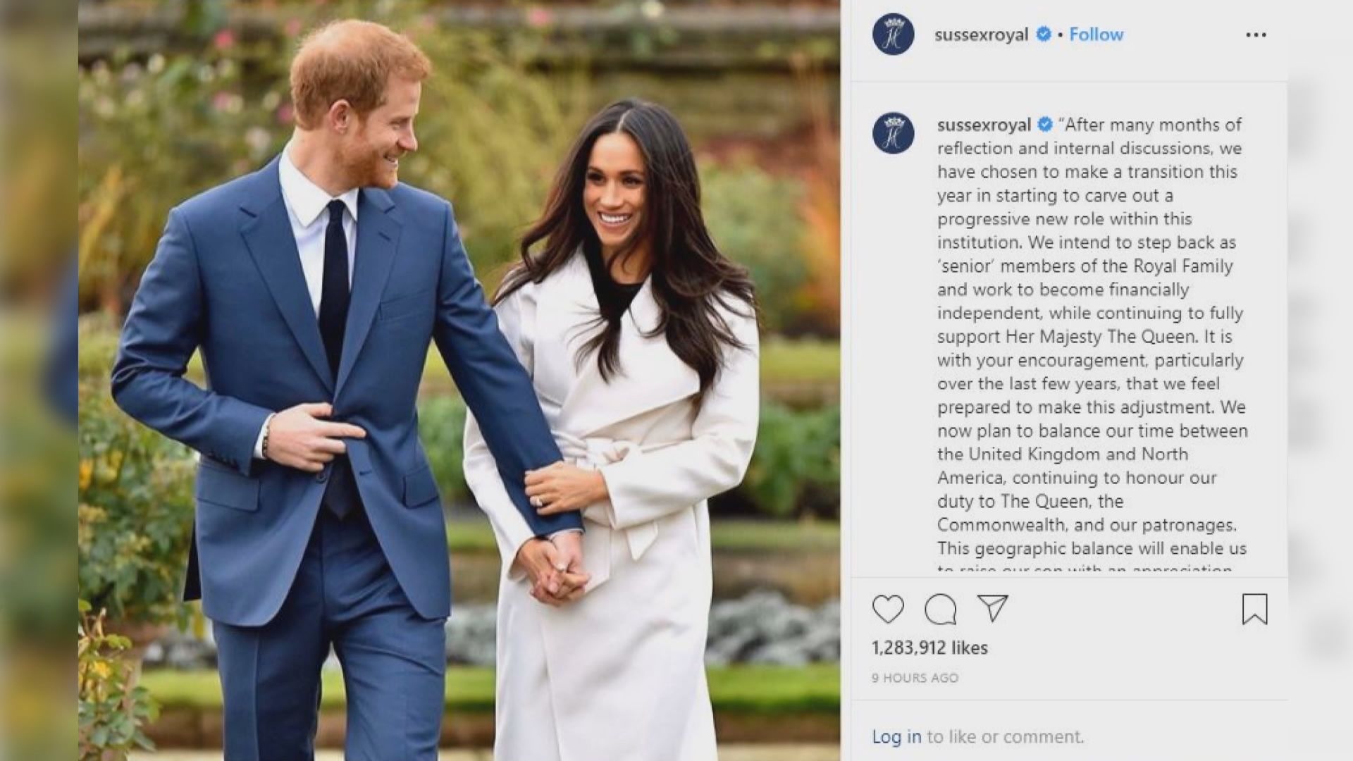 哈里夫婦擬從王室高層退下來　據報王室感失望