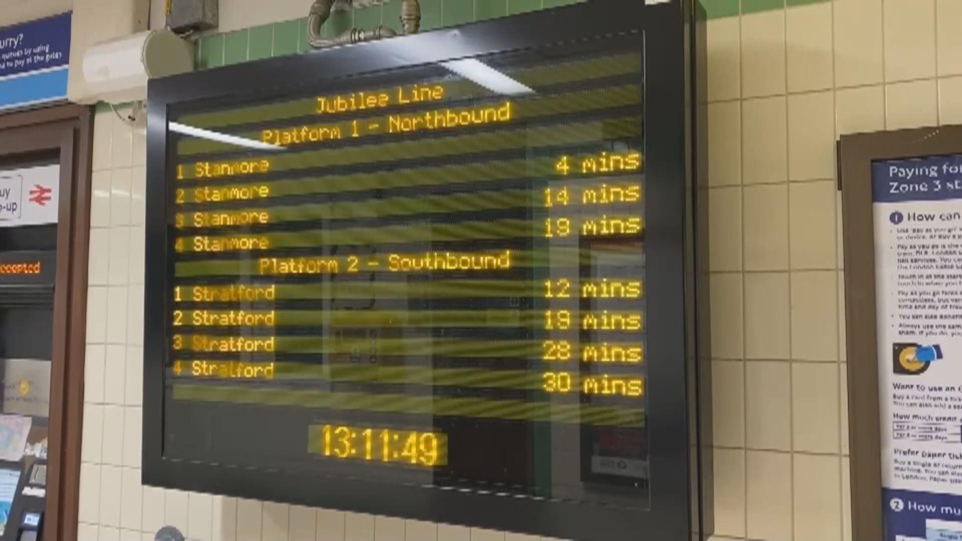 英國倫敦地鐵員工周二起一連四天罷工