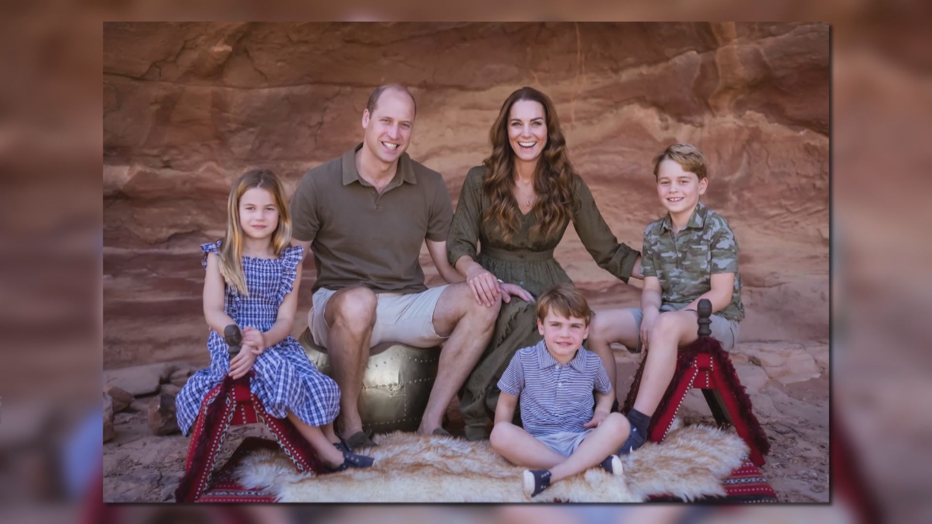 威廉王子一家秘遊約旦順道為聖誕賀卡取景