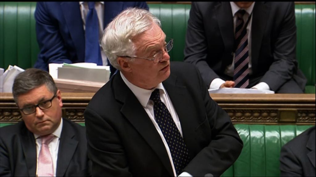 英國脫歐事務大臣戴德偉辭職