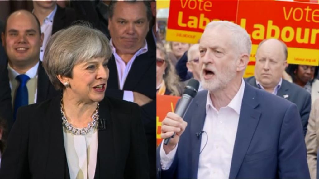 英國兩大黨黨魁展開大選拉票活動