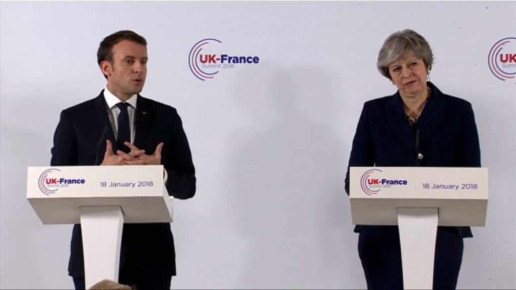 馬克龍晤文翠珊談及脫歐及難民問題