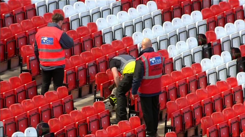 當局指奧脫福球場可疑物品是保安演習道具