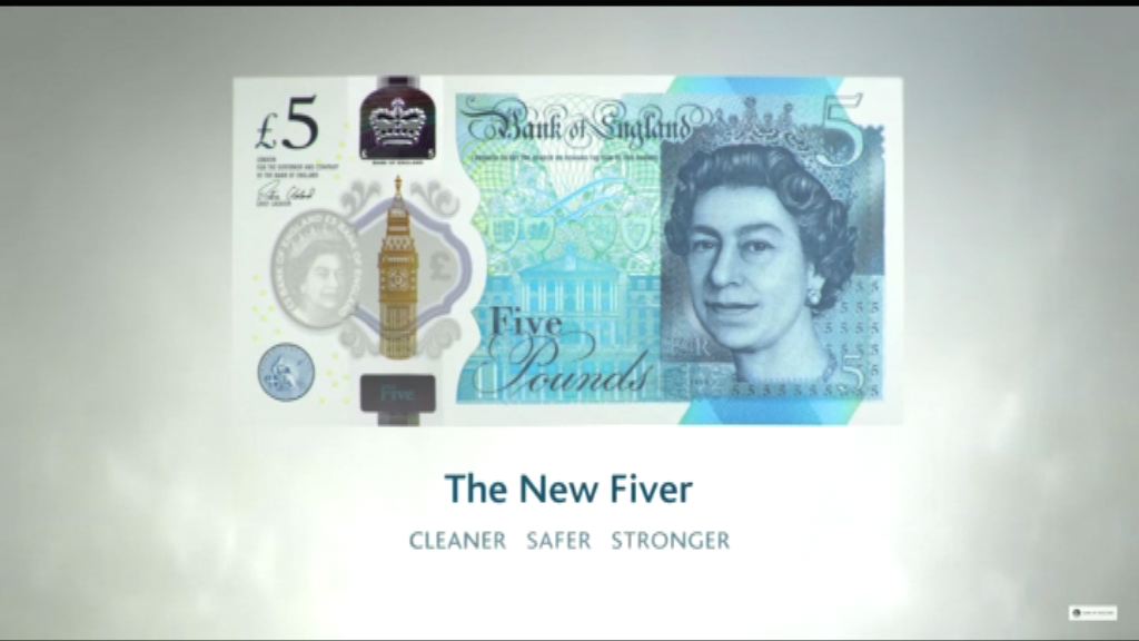 五英鎊新鈔含動物脂肪引不滿