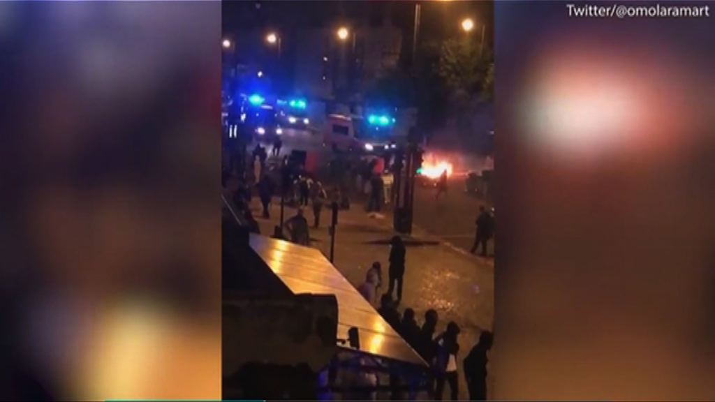 倫敦抗議黑人死亡事件演變騷亂