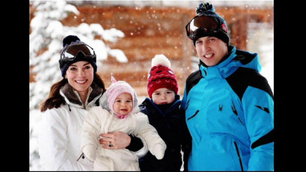 英國威廉王子一家到法國滑雪