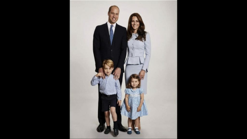 威廉夫婦發放全家福