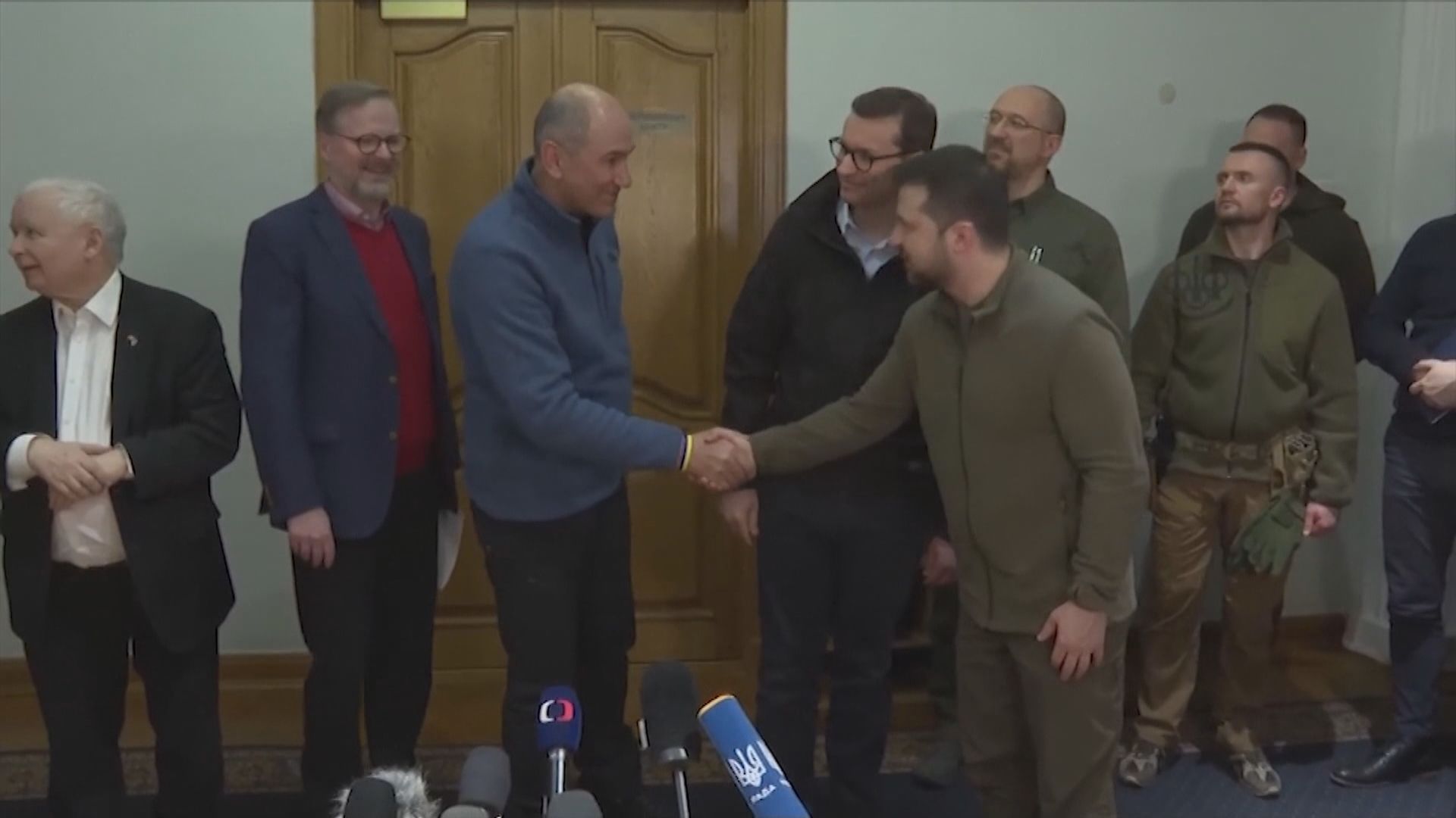 東歐三國總理訪問基輔　與澤連斯基會面