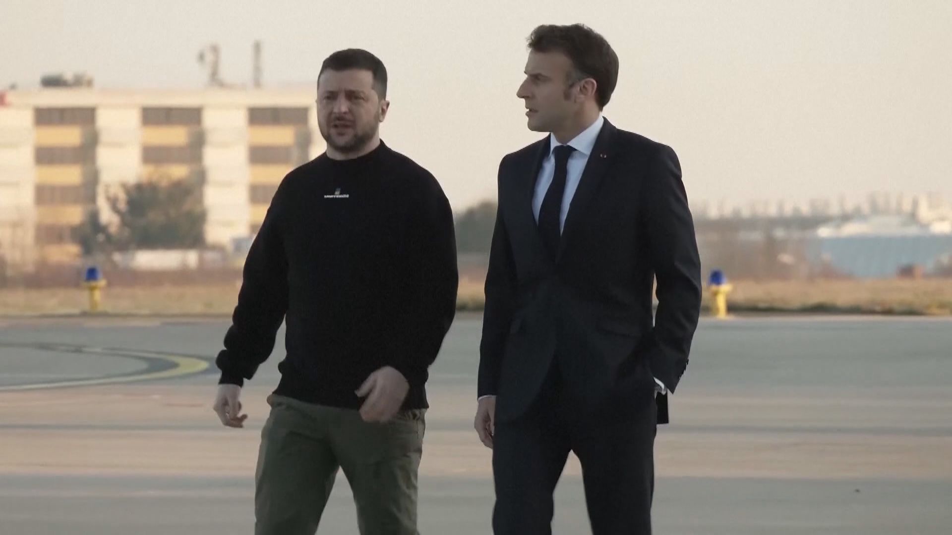 澤連斯基與馬克龍通話　討論馬克龍日前訪華