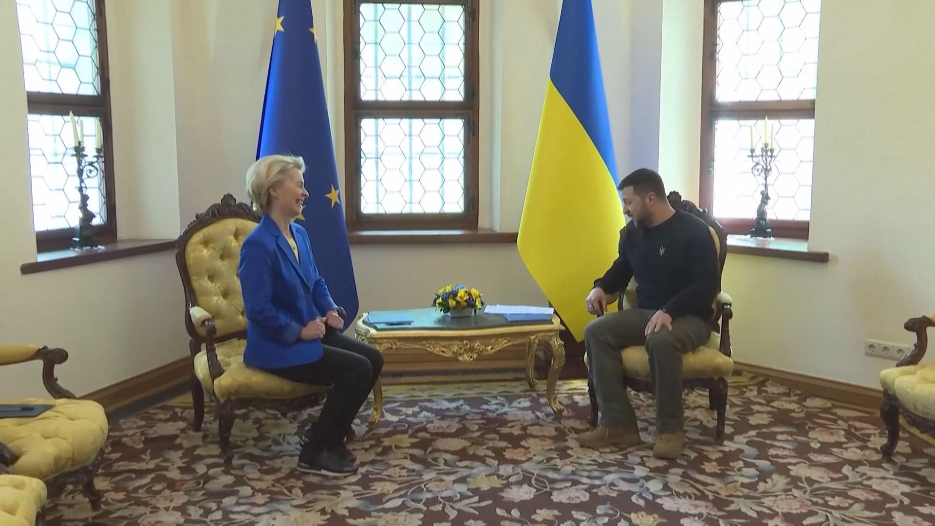 馮德萊恩到訪基輔　跟澤連斯基會面