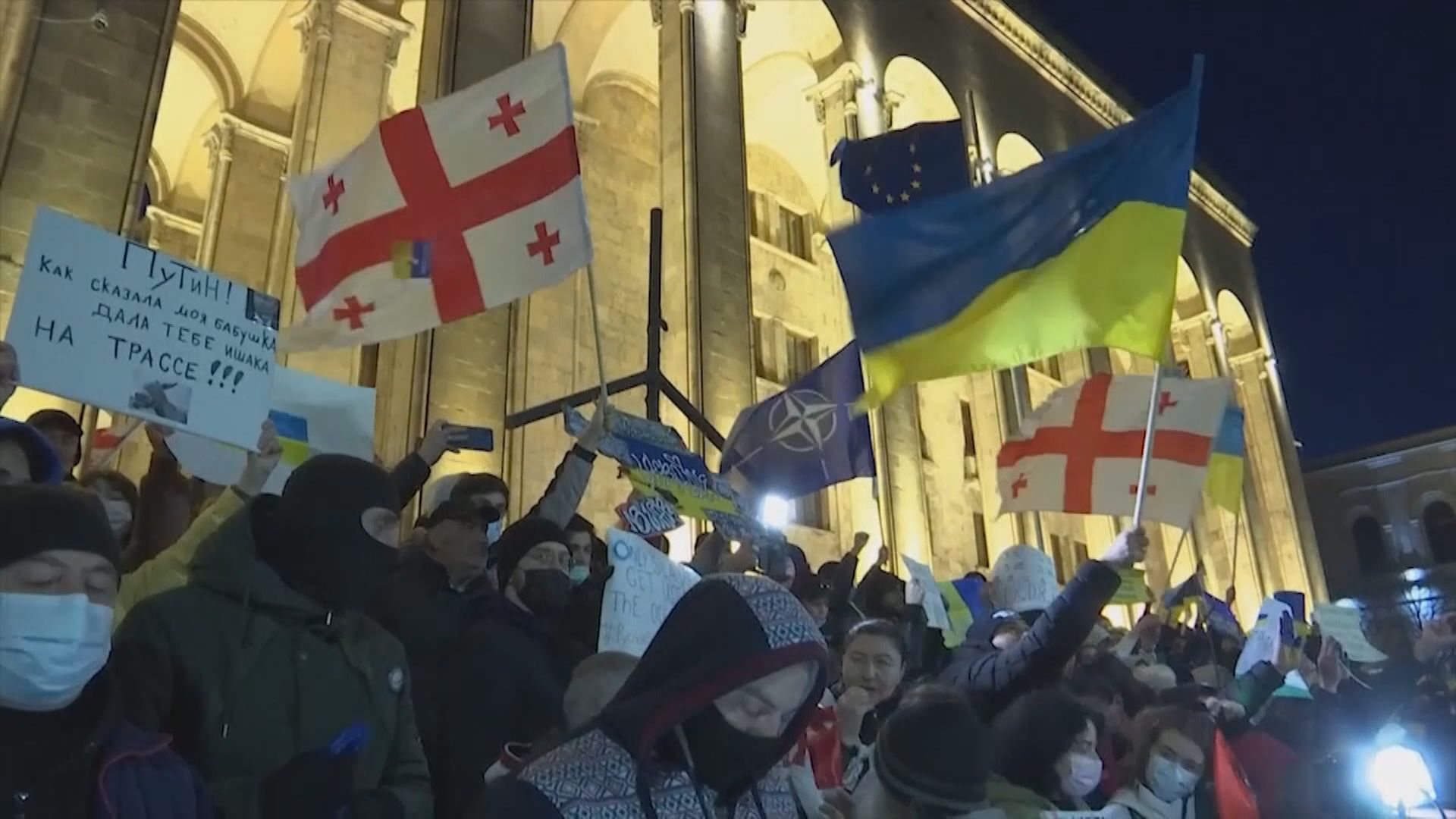 全球多國有反戰示威聲援烏克蘭