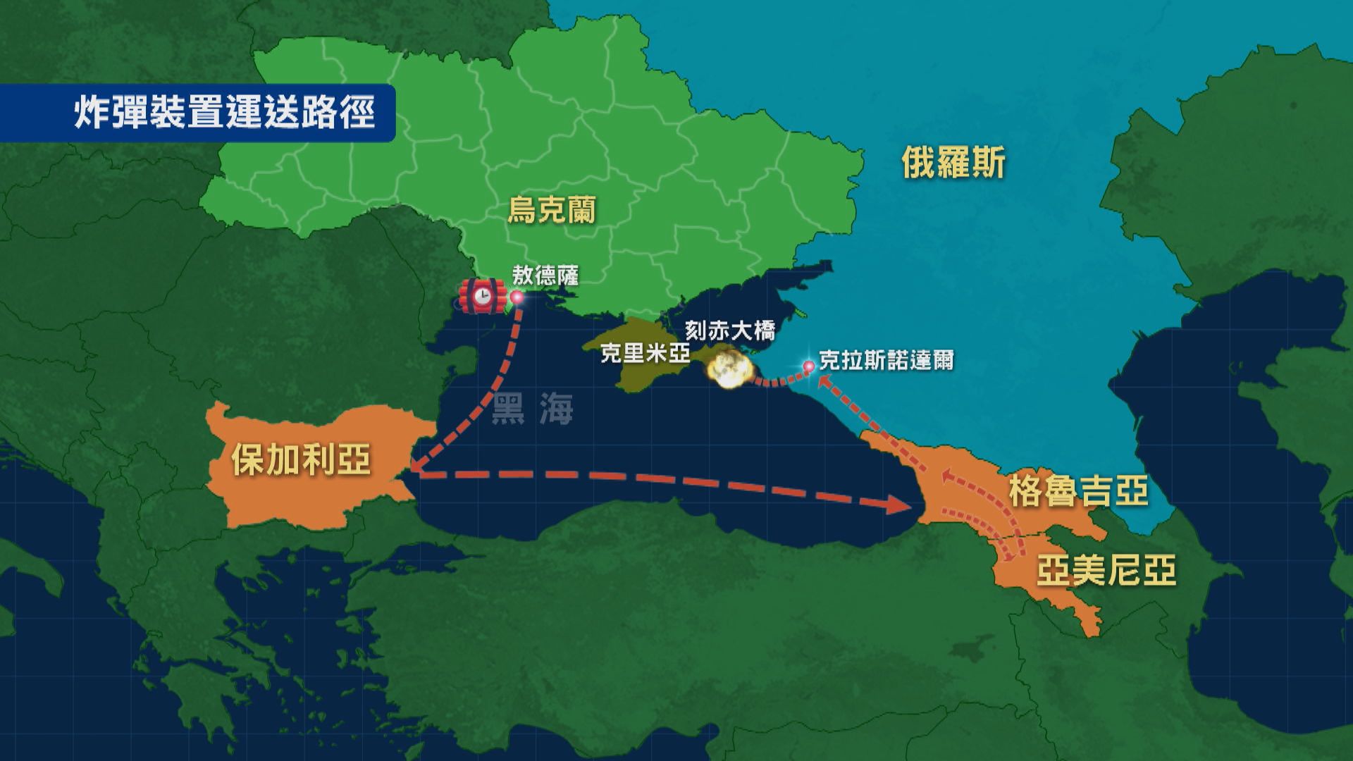 俄羅斯拘捕8人　涉策劃克里米亞刻赤大橋爆炸