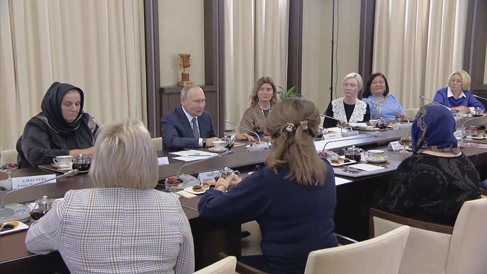 普京晤俄軍士兵母親　稱感受到對方痛苦