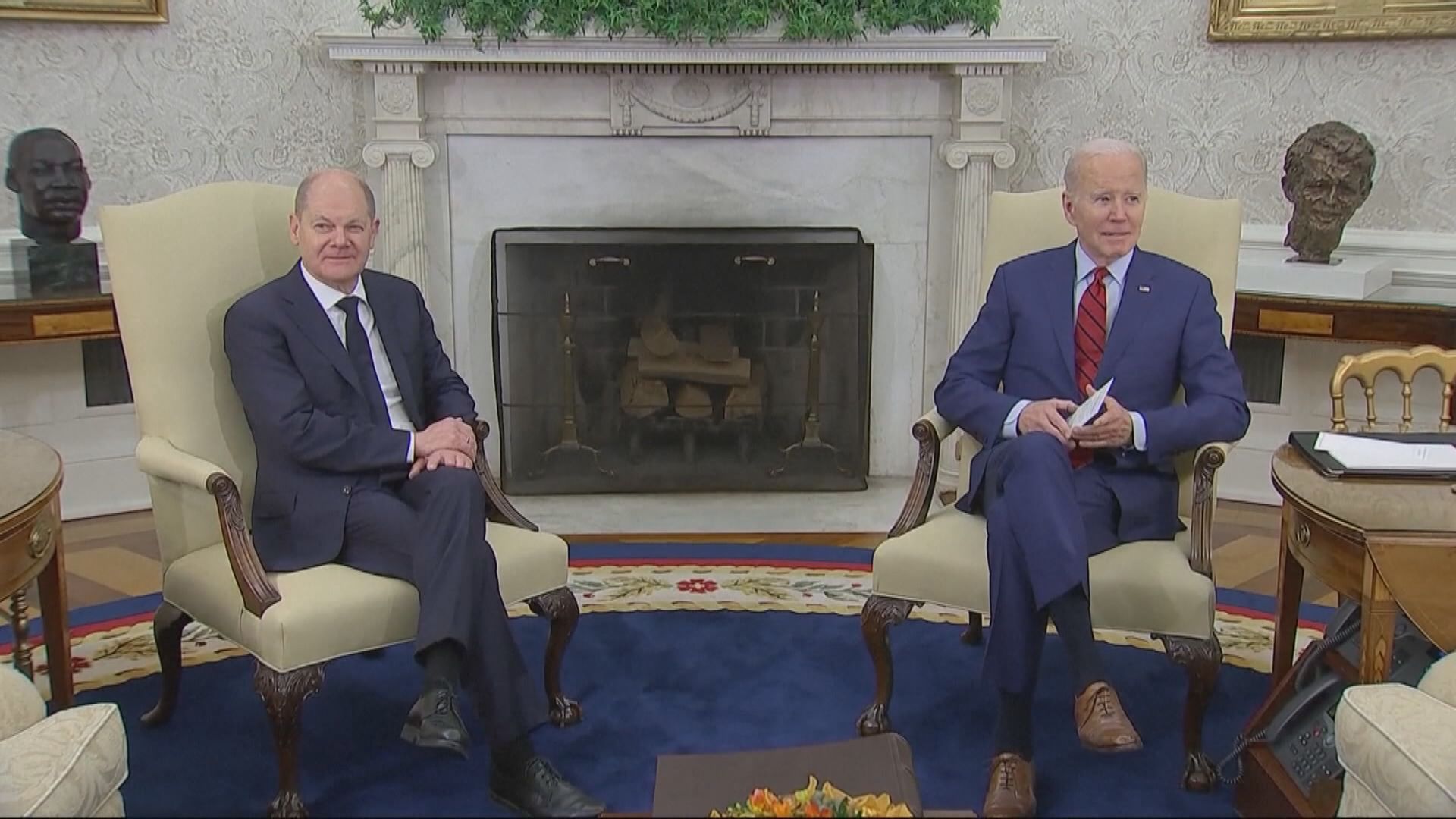 德國總理朔爾茨訪白宮　與美國總統拜登會面