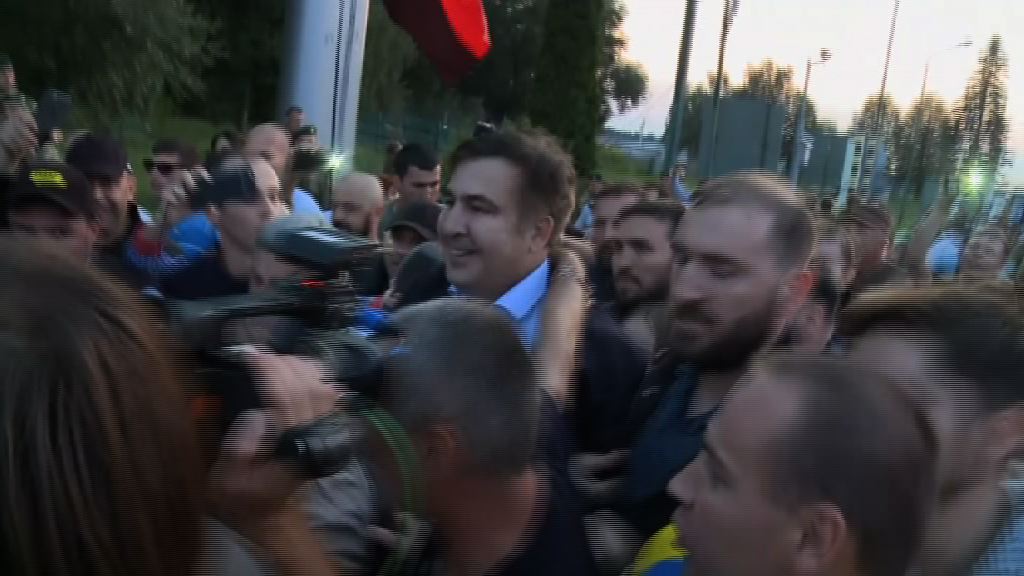 格魯吉亞前總統越過邊境回烏克蘭