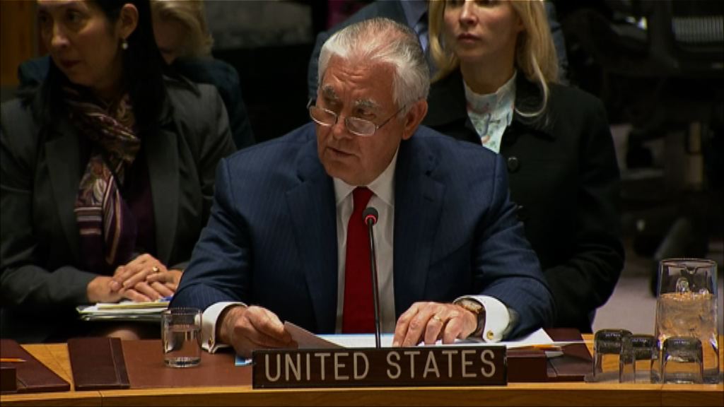 蒂勒森促中俄加強向北韓施壓