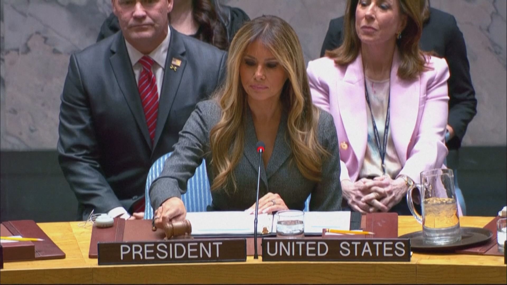 梅拉尼婭主持聯合國安理會會議　是聯合國史上首次