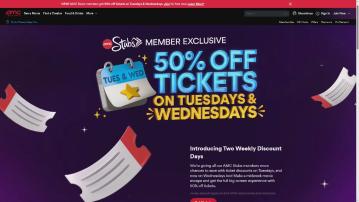 戲院出招吸客｜全球最大連鎖戲院AMC本周起　逢周二三推會員半價戲票優惠