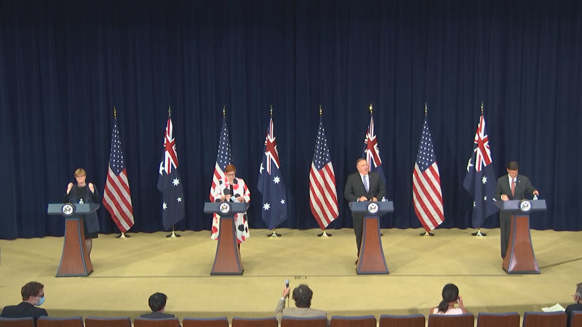 美澳外長防長會談　討論香港及南海等議題